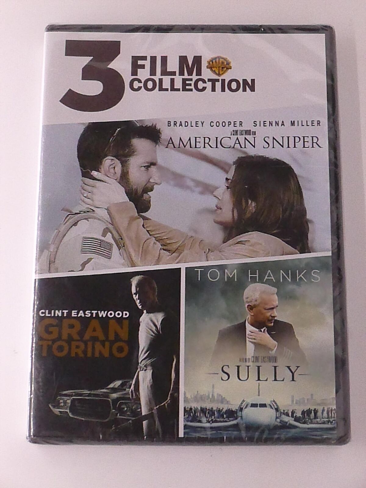 American Sniper, Gran Torino, Sully (DVD, triple feature) - NEW24
