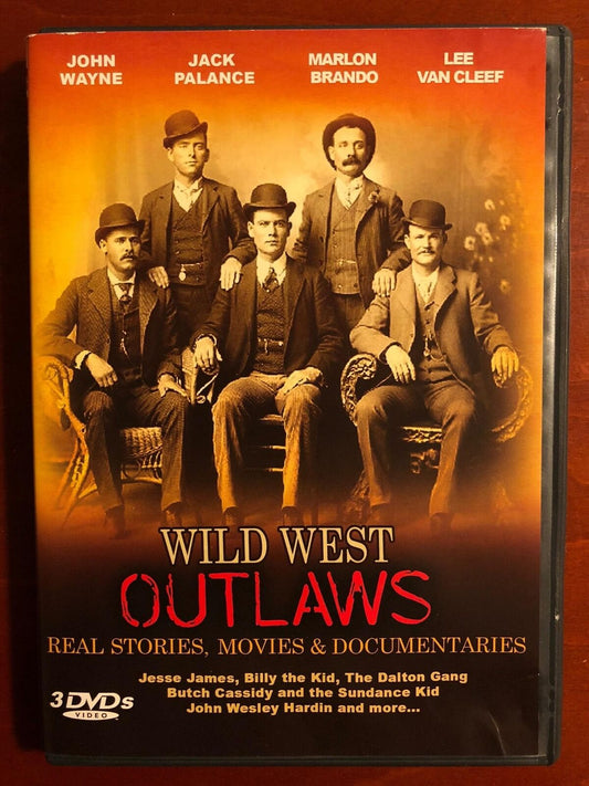 Wild West Outlaws (DVD, 10-film, 5 documentaries, 3-Disc) - J1231
