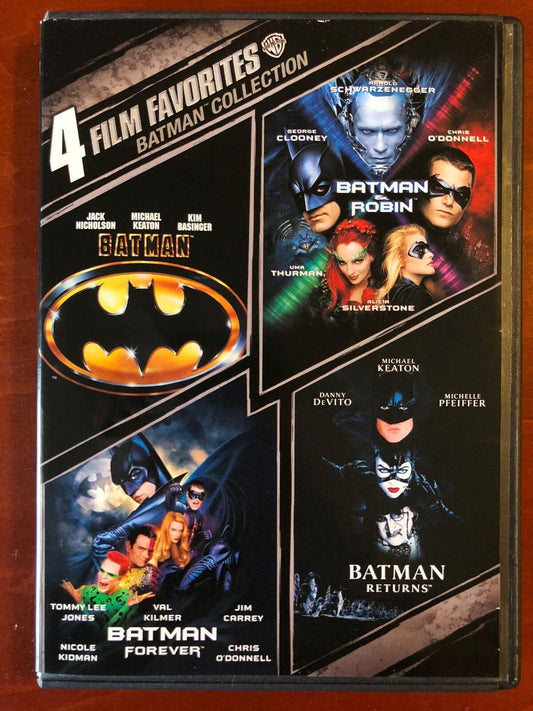 Batman, Batman and Robin, Batman Forever, Batman Returns (DVD, 4-film) - J1105