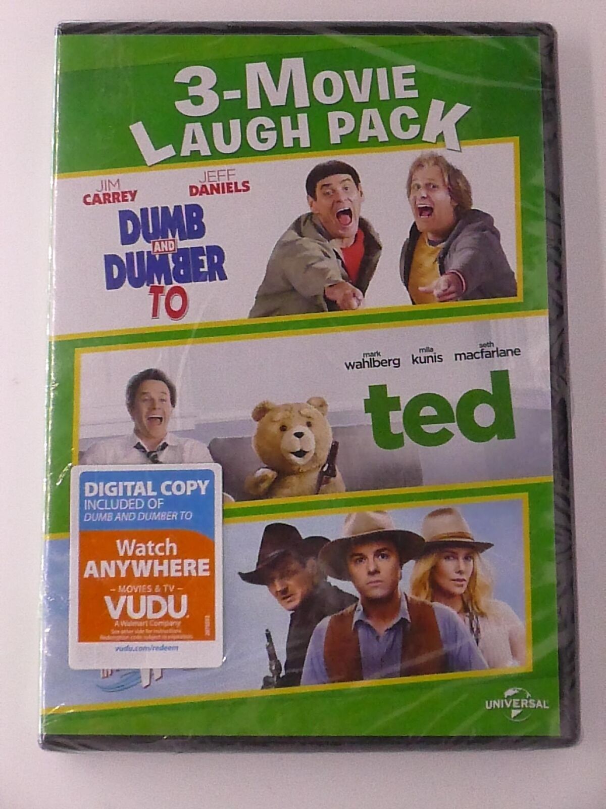 Dumb and Dumber To, Ted, A Million Ways to Die in the West (DVD, 3-film) - NEW24