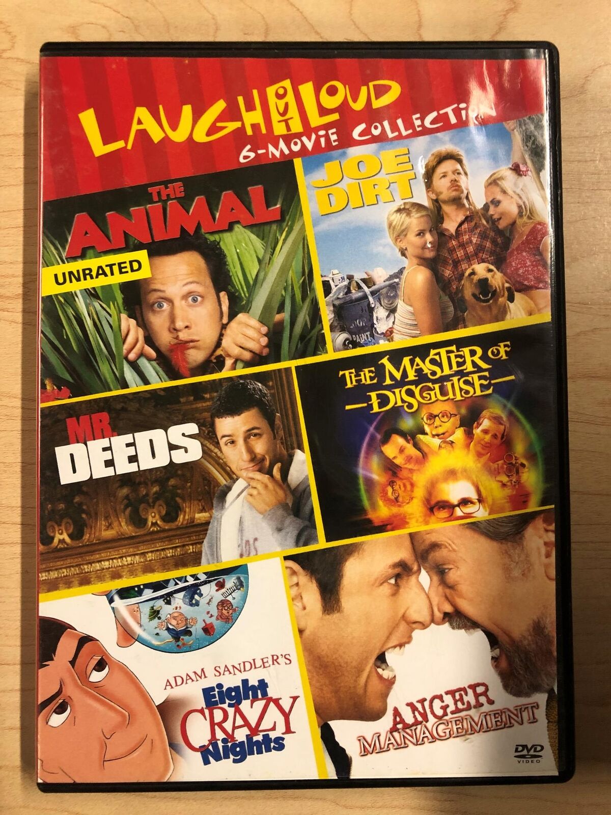 The Animal, Joe Dirt, Mr. Deeds, Eight Crazy Nights, Ang.. (DVD, 6-film) - K5