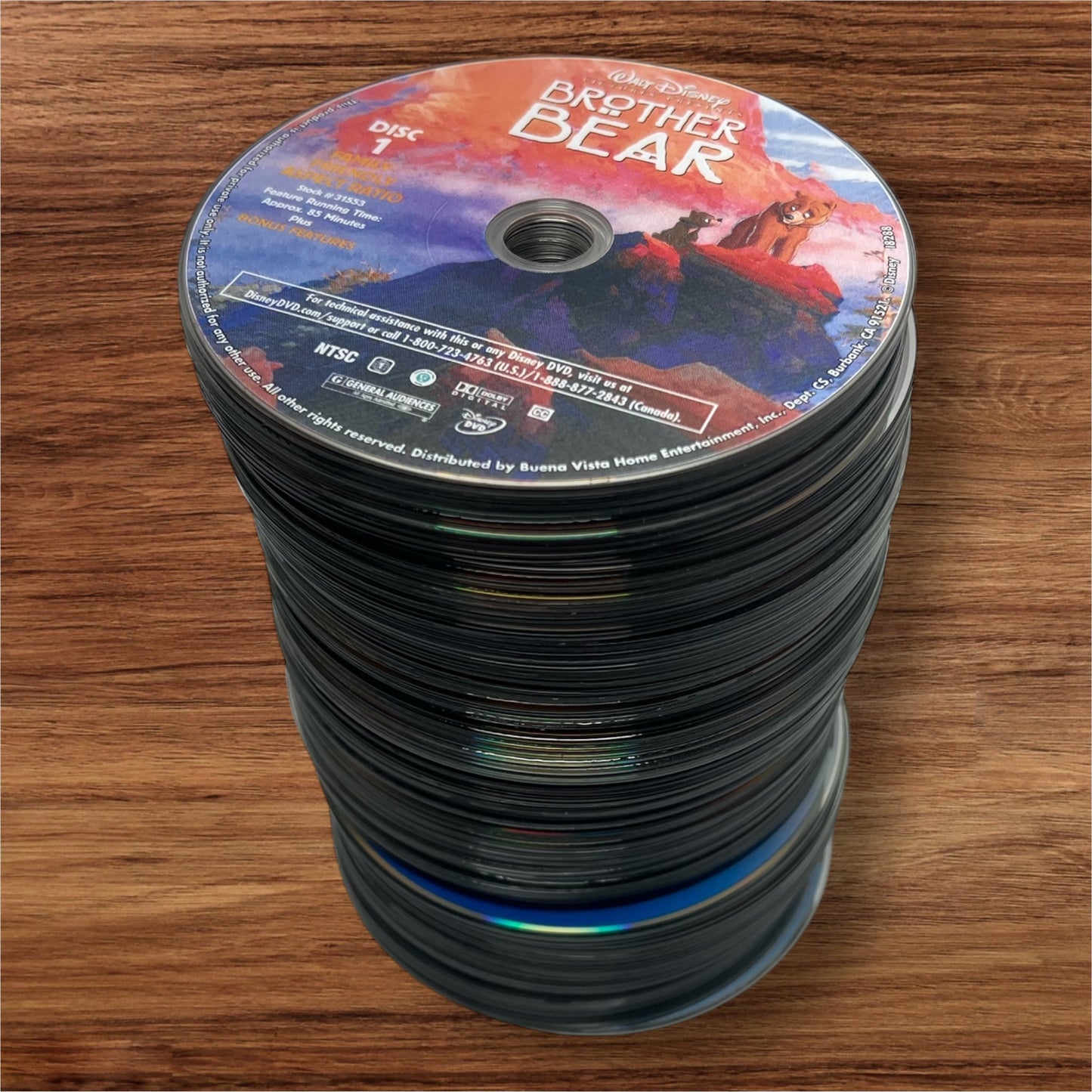 Lot of 100+ Assorted DVDs (No Case or Artwork - Read Description)