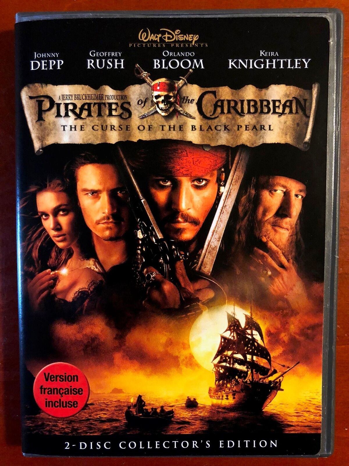 Pirates of the Caribbean - The Curse of the Black Pearl (DVD, Disney) - K10