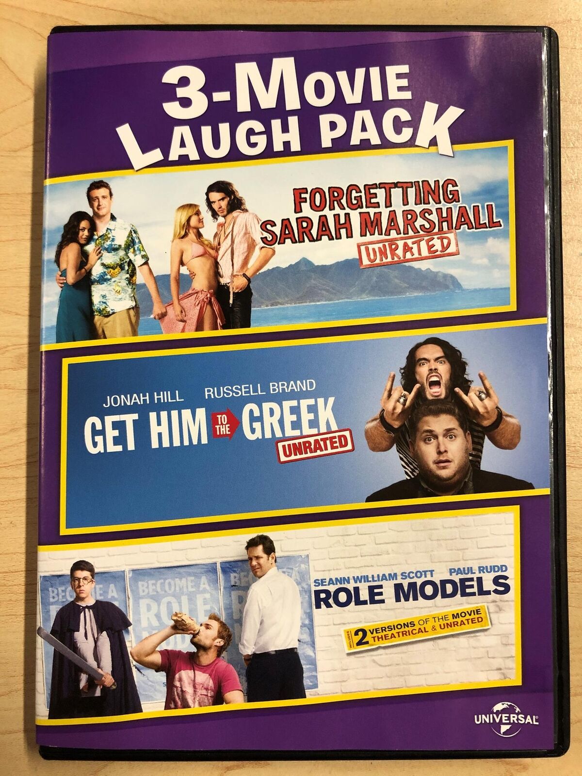 Forgetting Sarah Marshall, Get Him to the Greek, Role Mo.. (DVD, 3-film) - J0129