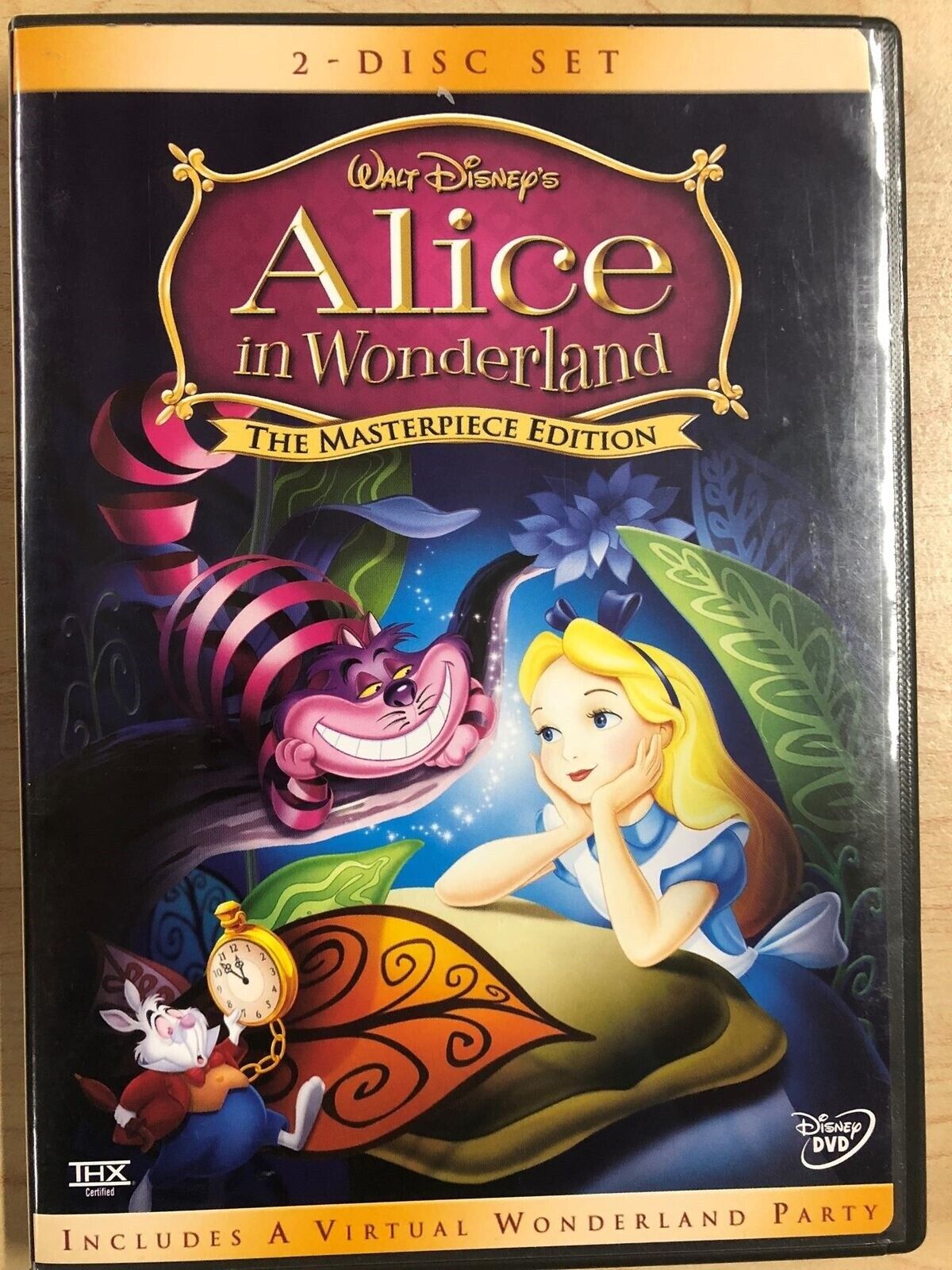Alice in Wonderland (DVD, 1951, 2-Disc, The Masterpiece Edition, Disney) - K10