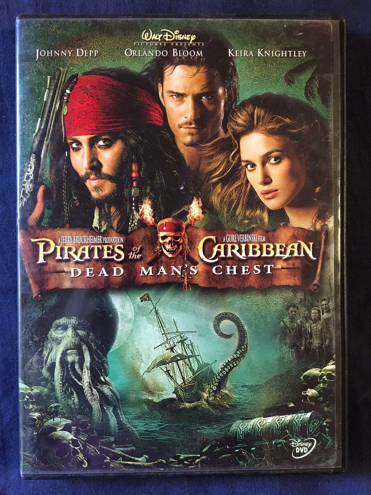 Pirates of the Caribbean Dead Mans Chest (DVD, 2006, Widescreen, Disney) - K10