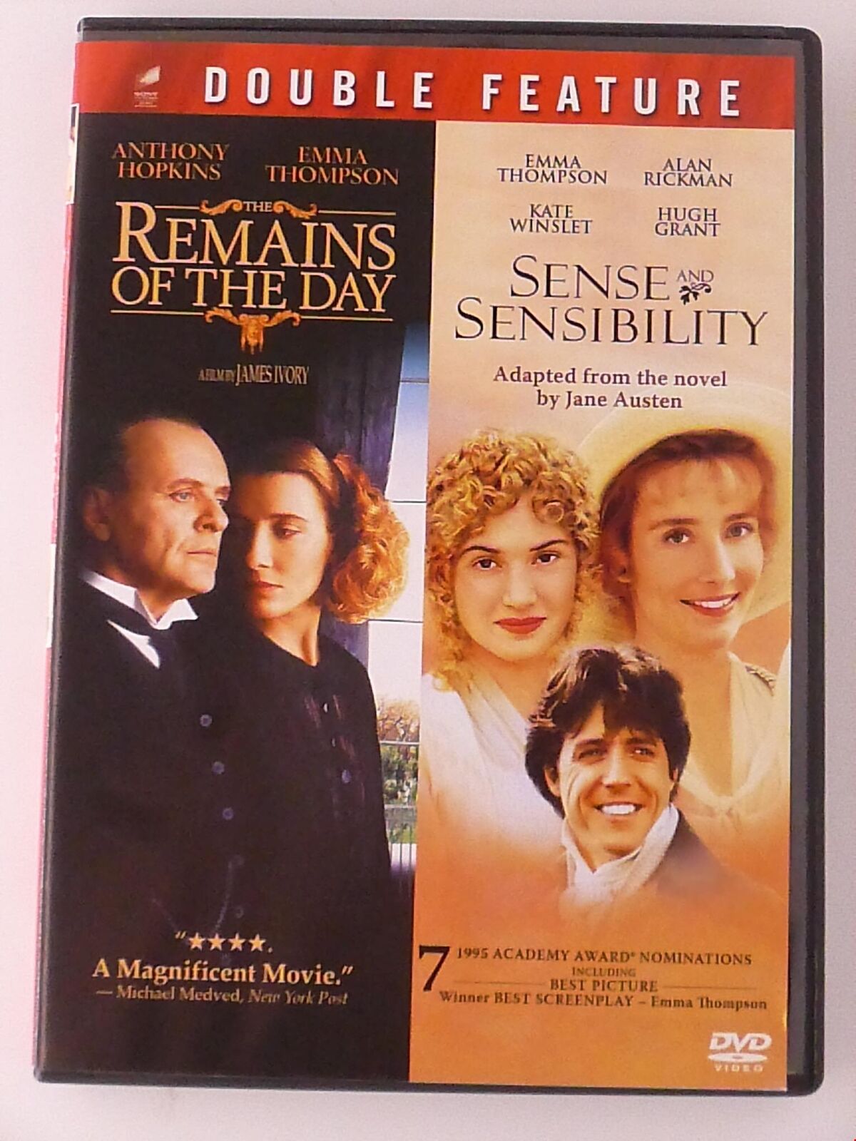 Remains of the Day Sense and Sensibility (DVD, Double Feature) J08