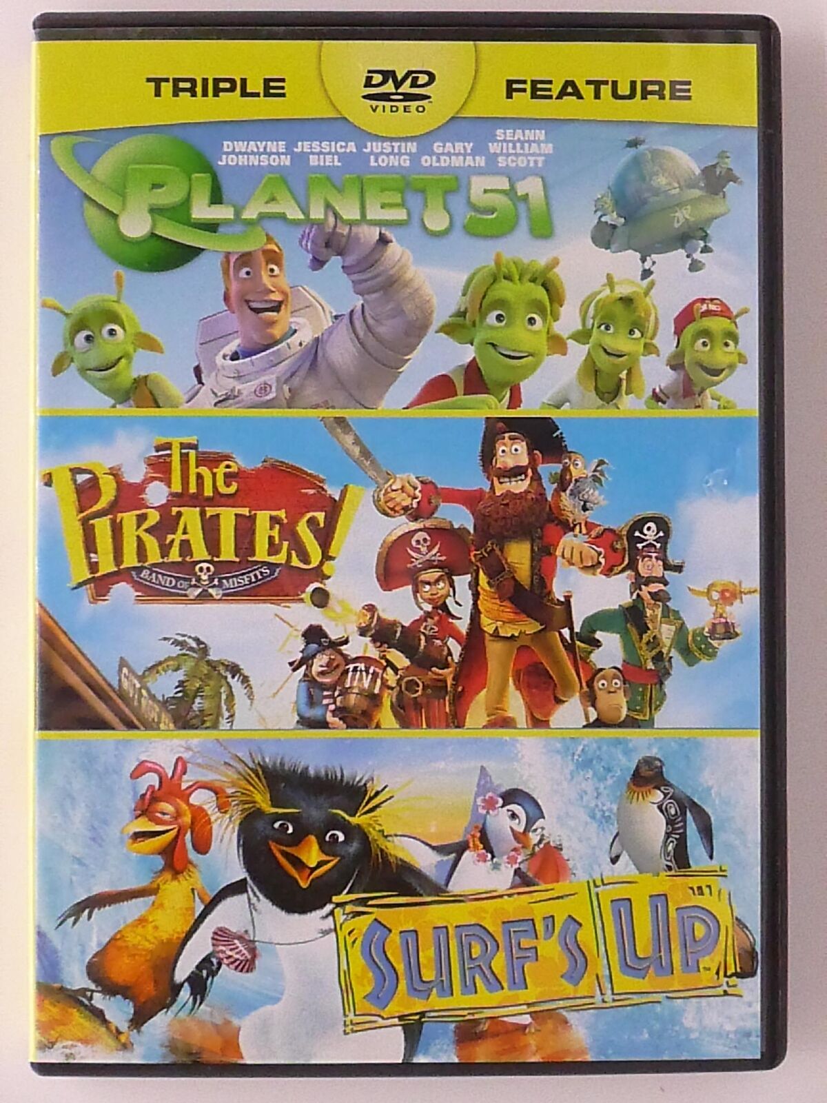 Planet 51, The Pirates, Surfs Up (DVD, triple feature) - K0107