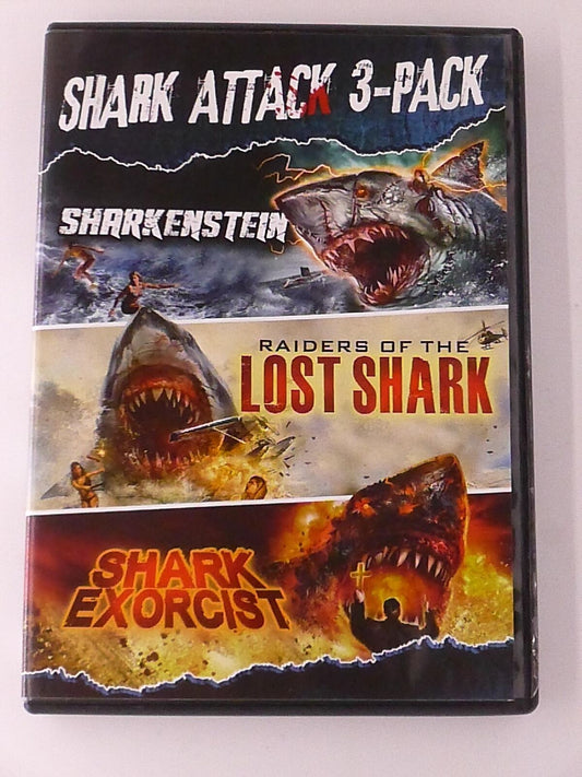 Sharkenstein, Raiders of the Lost Shark, Shark Exorcist (DVD, 3-film) - K5