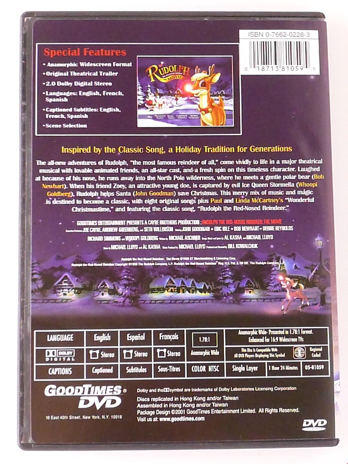 Rudolph the Red-Nosed Reindeer the Movie (DVD, 1998, Christmas) - K0428