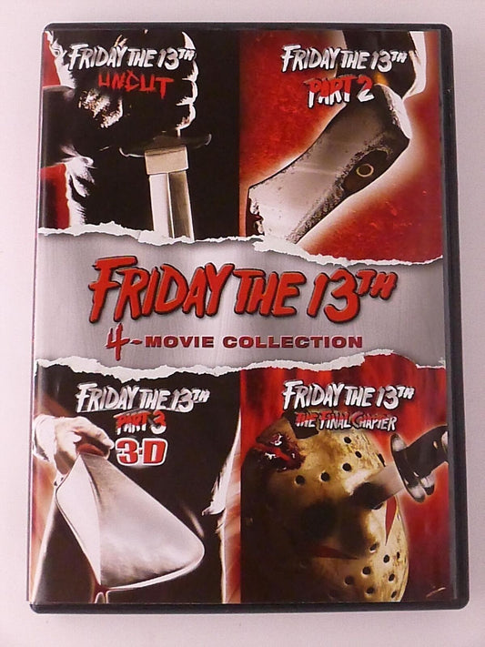 Friday the 13th 1, Part 2, Part 3 3-D, The Final Chapter (DVD, 4-film) - K0303