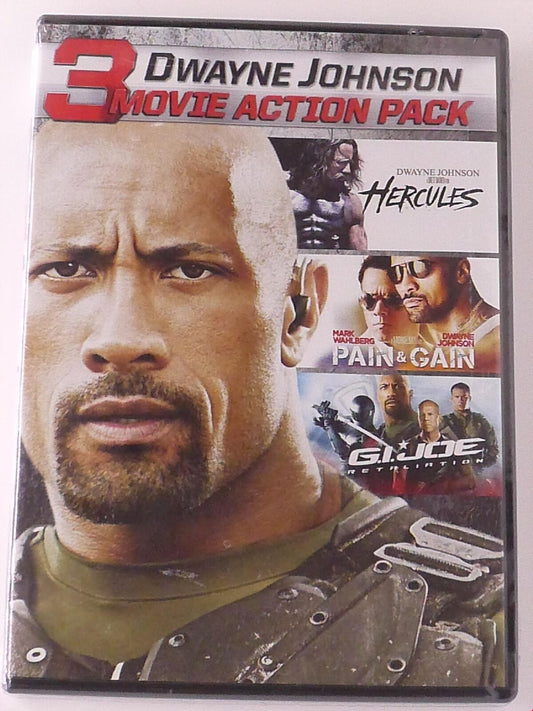 Dwayne Johnson - Hercules, Pain and Gain, G.I. Joe Retal.. (DVD, 3-film) - NEW24