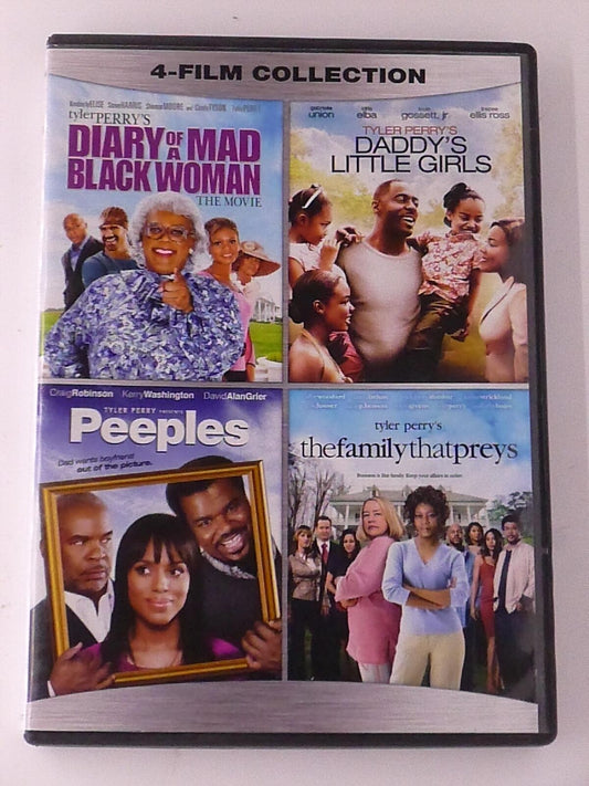 Tyler Perry - Diary of a mad Black Woman, Peeples, Daddy.. (DVD, 4-film) - K0107