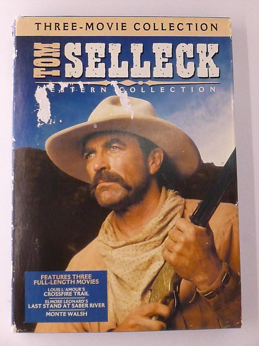 Tom Selleck - Crossfire Trail, Last Stand at Saber River.. (DVD, 3-film) - K0428