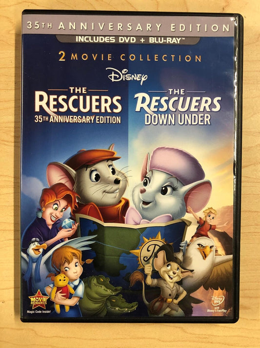 The Rescuers - The Rescuers Down Under (Blu-ray, Disney Double Feature) - J1231