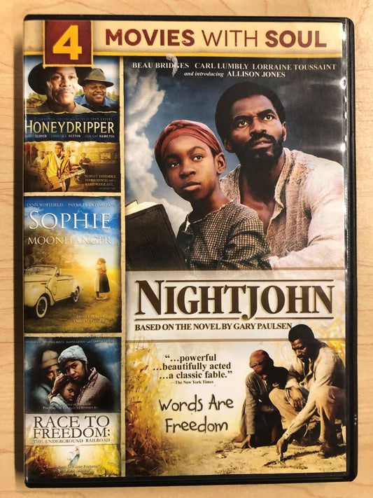 Honeydripper, NightJohn, Race to Freedom, Sophie and the.. (DVD, 4-film) - K0107