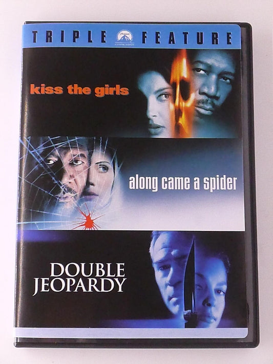 Kiss the Girls, Along Came a Spider, Double Jeopardy (DVD, 3-film) - K5