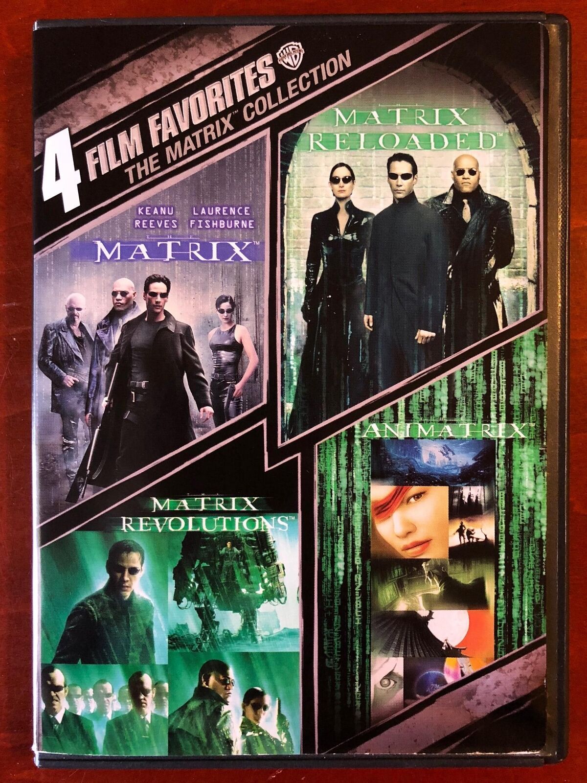 The Matrix, The Matrix Reloaded, The Matrix Revolutions, A. (DVD, 4-film - K6