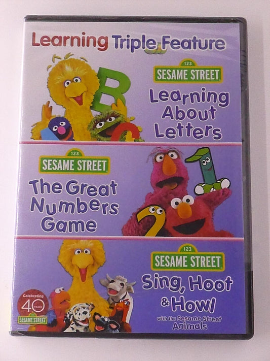 Sesame Street - Learning About Letters, The Great Number.. (DVD, 3-film) - NEW24