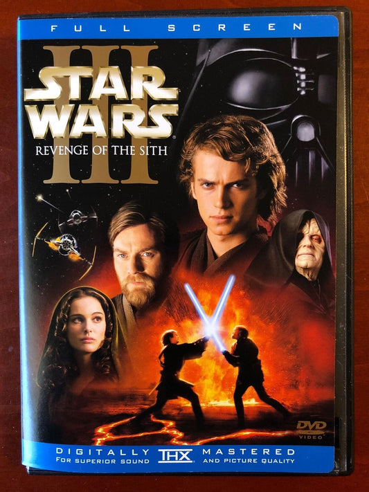 Star Wars Episode III - Revenge of the Sith (DVD, 2005, Full Screen) - K0218