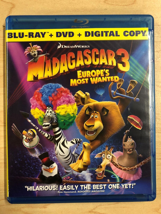 Madagascar 3 Europes Most Wanted (Blu-ray, DVD, 2012) - J1231