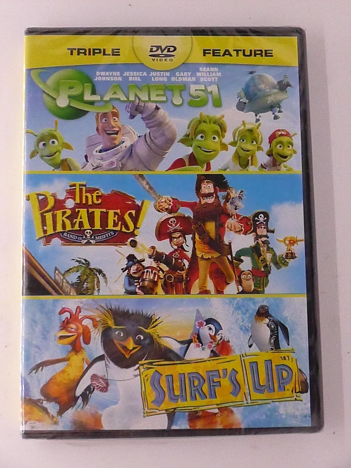 Planet 51, The Pirates, Surfs Up (DVD, triple feature) - NEW24