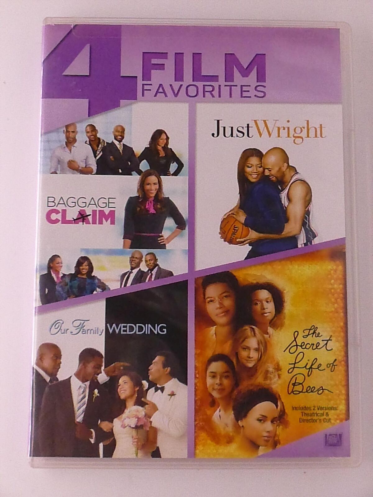 Baggage Claim, Just Wright, Our Family Wedding, The Secr.. (DVD, 4-film) - K0303