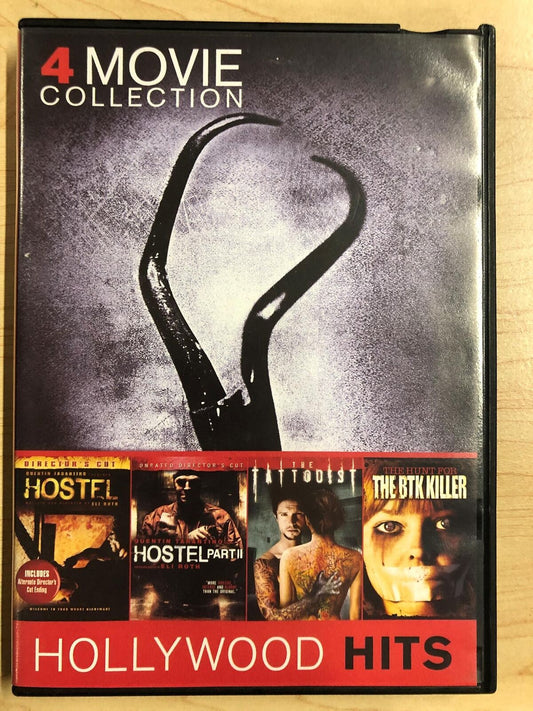 Hostel, Hostel Part II, The Tattooist, The Hunt for the.. (DVD, 4-film) - K0218