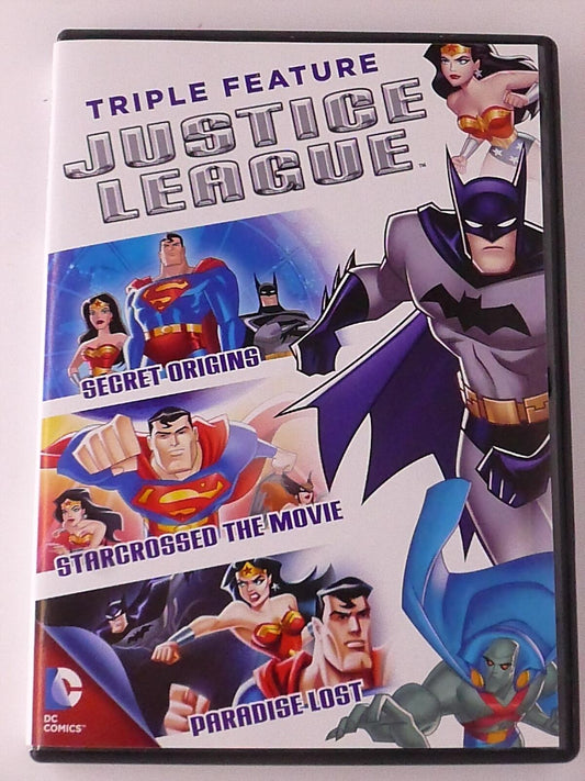 Justice League - Secret Origins, Paradise Lost, Starcro.. (DVD, 3-film) - K0107