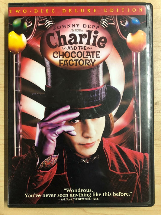 Charlie and the Chocolate Factory (DVD, 2-disc Deluxe Edition, 2005) - J0730
