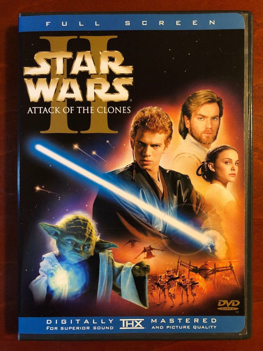 Star Wars Episode II - Attack of the Clones (DVD, Full Screen, 2002) - K0303