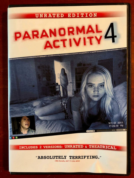 Paranormal Activity 4 (DVD, 2012, Unrated) - G0105