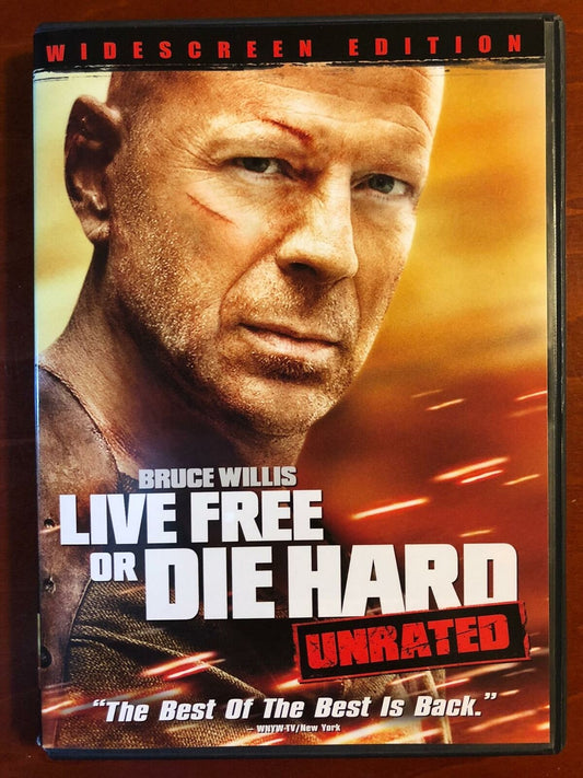 Live Free or Die Hard (DVD, Unrated, Widescreen, 2007) - G0531