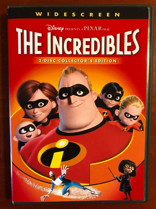 The Incredibles (DVD, 2004, Disney Pixar 2-disc collectors edition, WS) - STK