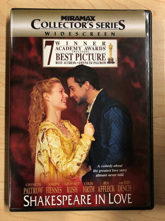 Shakespeare in Love (DVD, 1998, Collectors Series, Widescreen) - H0110