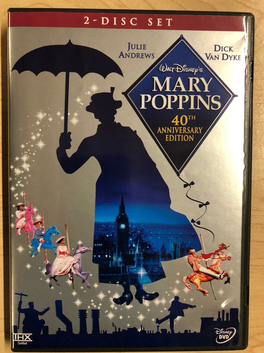 Mary Poppins (DVD, 1964, 2-Disc 40th Anniversary, Disney) - STK