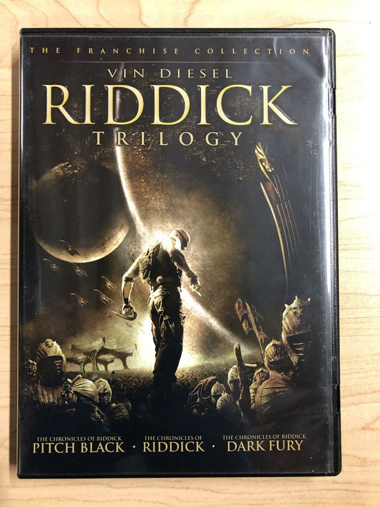 Riddick Trilogy Pitch Black, The Chronicles of Riddick, Dark Fury (DVD) - K0303