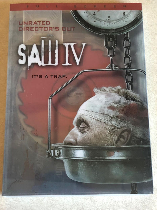 Saw IV (DVD, 2007, Full Screen - Unrated Directors Cut) - K0218