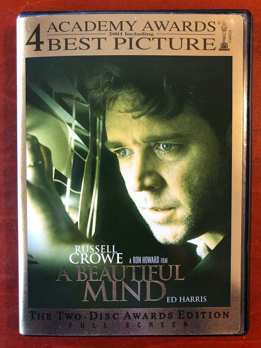 A Beautiful Mind (DVD, 2001, Full Frame, 2-Disc Awards Edition) - K0218