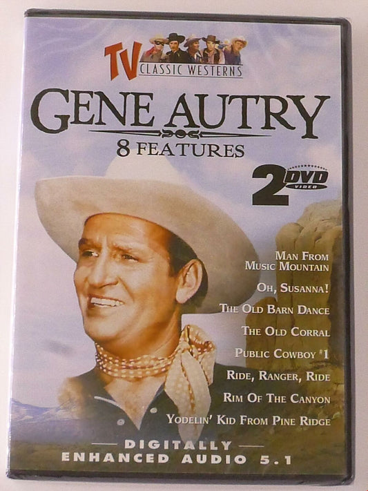 Gene Autry (DVD, 8 episodes, TV Classic Westerns) - NEW23
