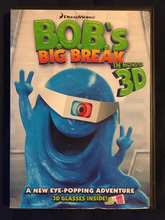 BOBs Big Break (DVD, 2009, 3D, DreamWorks, glasses not included) - J1105