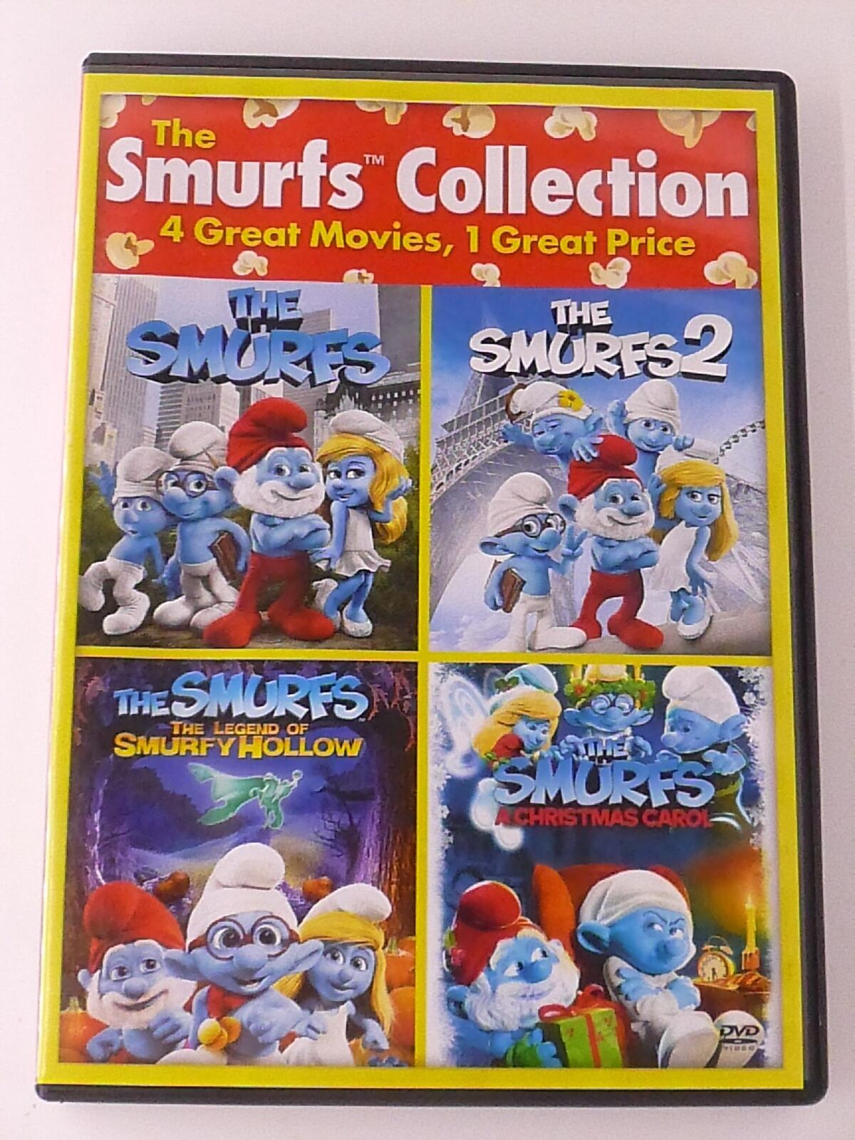 The Smurfs 1, 2, Legend of Smurfy Hollow, A Christmas Carol (DVD, 4-fi ...