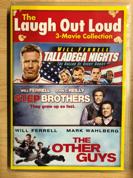 Talladega Nights, Step Brothers, The Other Guys (DVD, 3-film) - K6