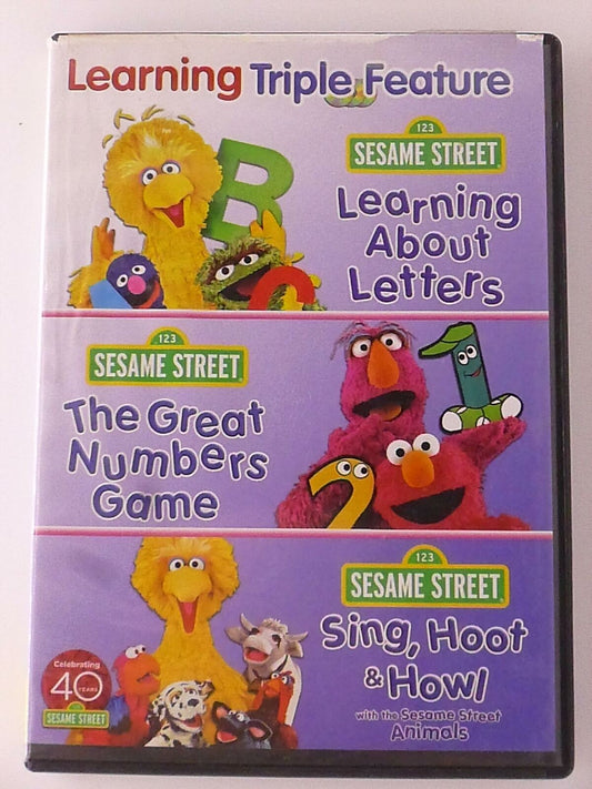 Sesame Street Learning Triple Feature - Letters, Numbers, Sing H.. (DVD) - J1105