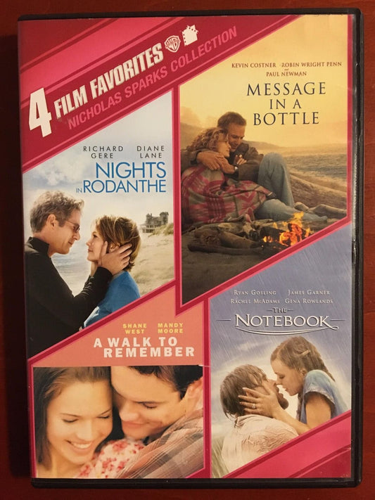 Nights in Rodanthe, Message in a Bottle, The Notebook,... (DVD, 4-Film) - K9