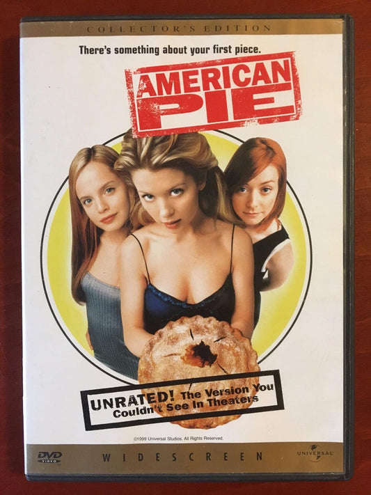 American Pie (DVD, 1999, Unrated Version, Collectors Edition, Widescreen - J1022