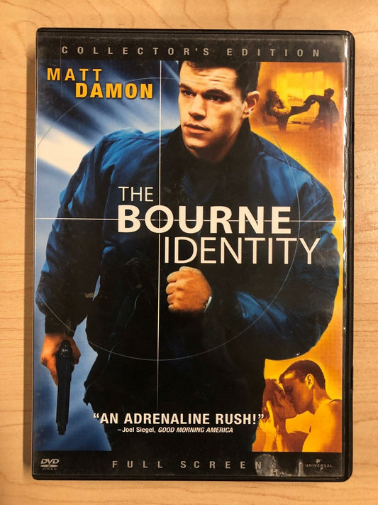 The Bourne Identity (DVD, 2002, Full Frame, Collectors Edition) - K0218