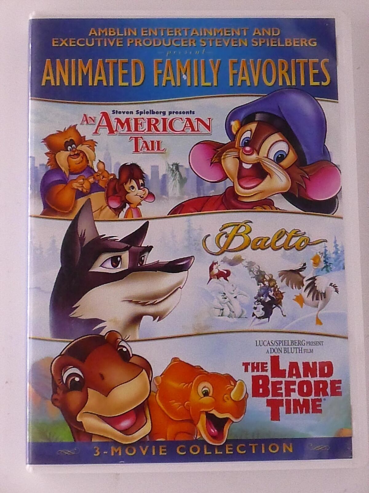 An American Tail, Balto, The Land Before Time (DVD, triple feature ...