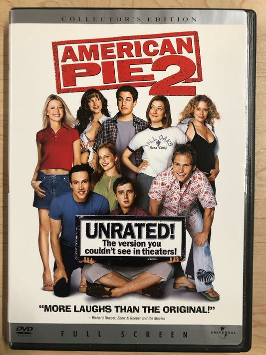 American Pie 2 (DVD, Unrated, 2001, Collectors Edition, full screen) - K0107