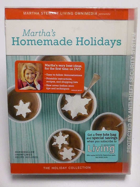 Marthas Homemade Holidays (DVD, Martha Stewart Christmas) - NEW23